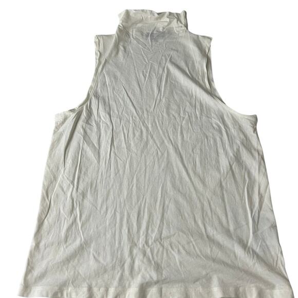 J. Crew Tissue Mockneck Tank Top White Women Size Large - Picture 1 of 7